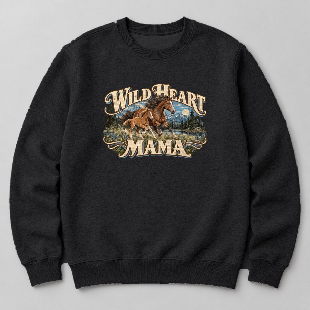 Wild Heart Mama Sweatshirt in Black