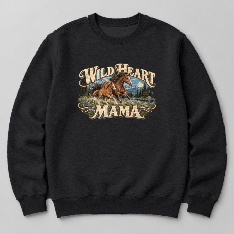 Wild Heart Mama Sweatshirt in Black