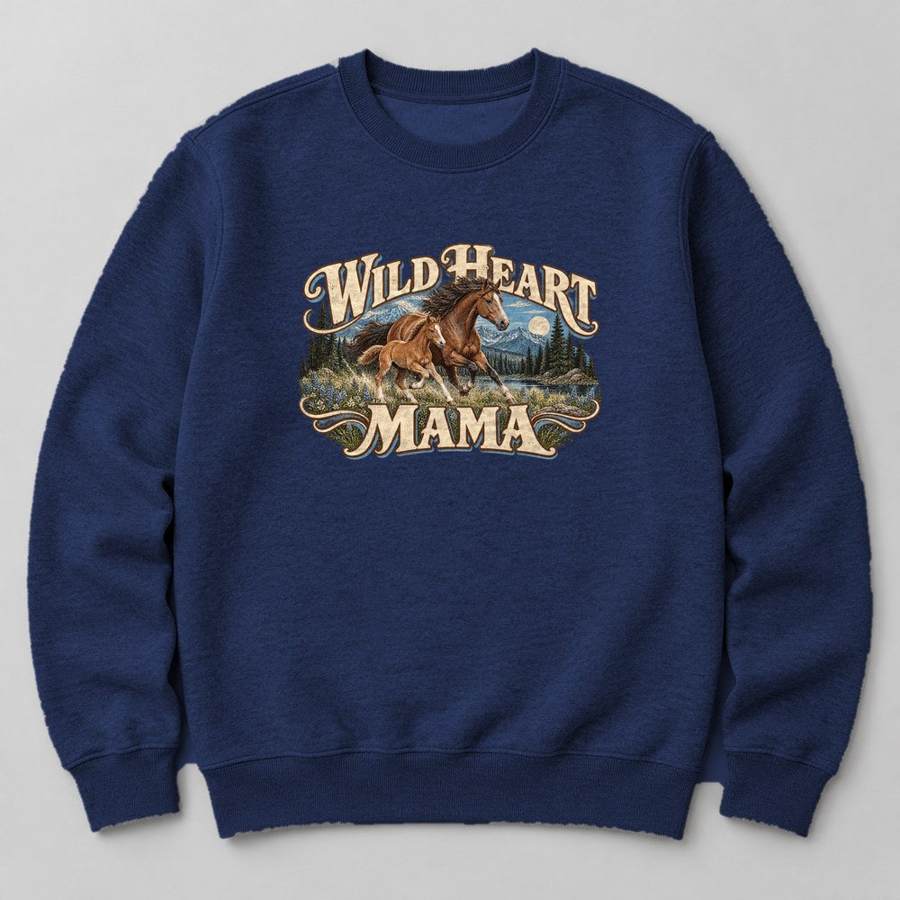 Wild Heart Mama Sweatshirt in Navy