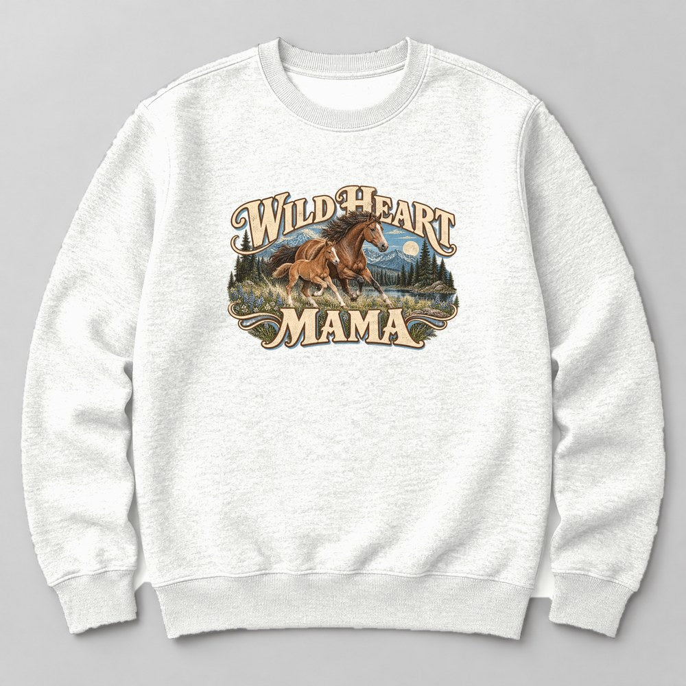 Wild Heart Mama Sweatshirt in White