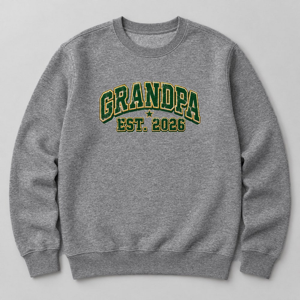 Grandpa Est. 2026 Sweatshirt in Heather Grey