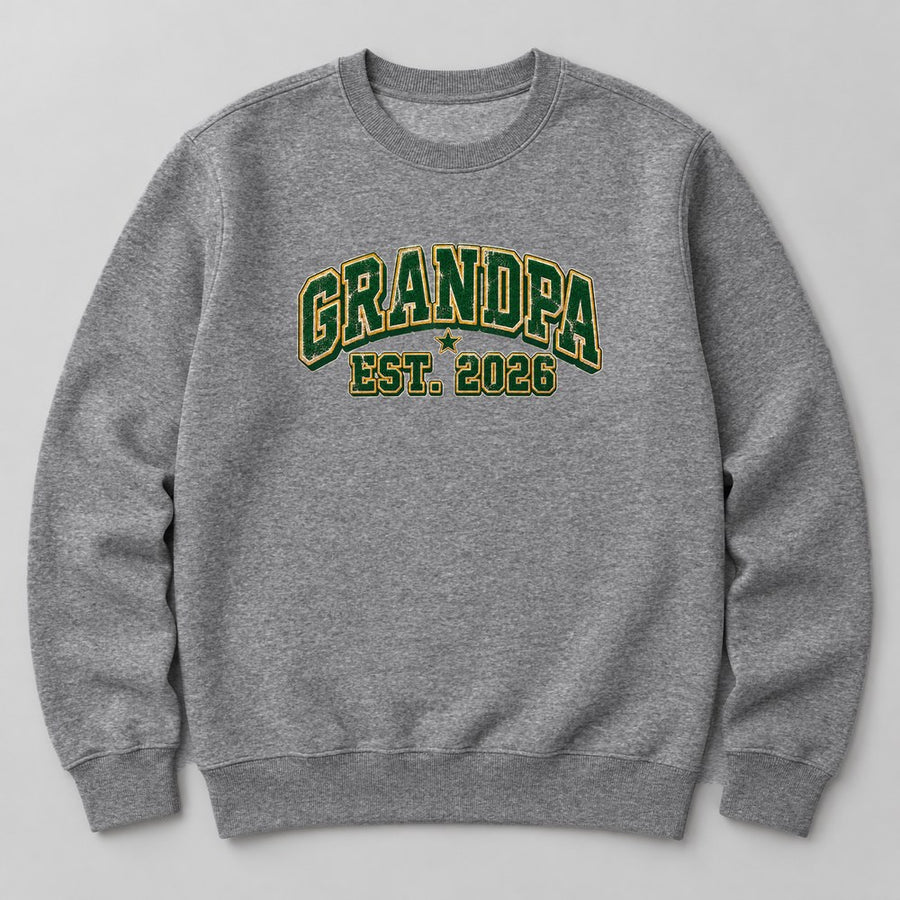 Grandpa Est. 2026 Sweatshirt in Heather Grey