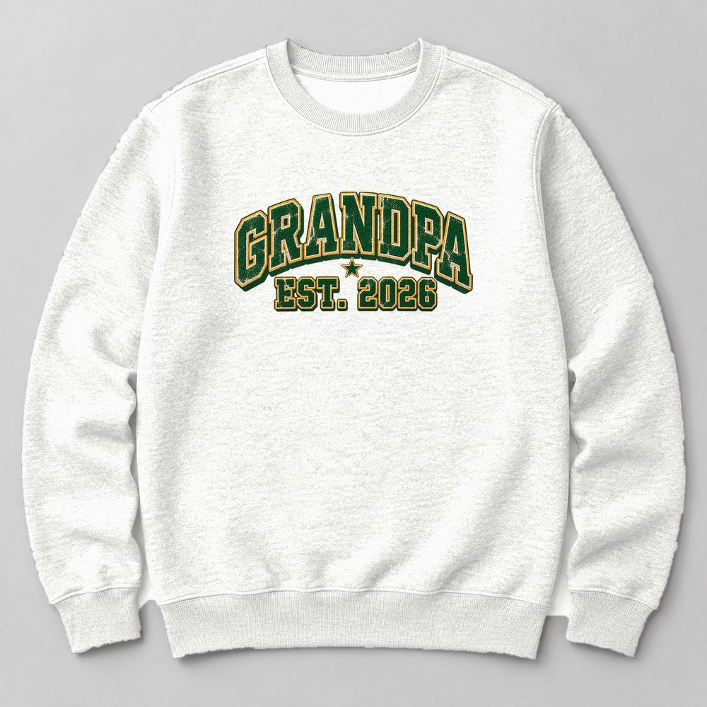 Grandpa Est. 2026 Sweatshirt in White
