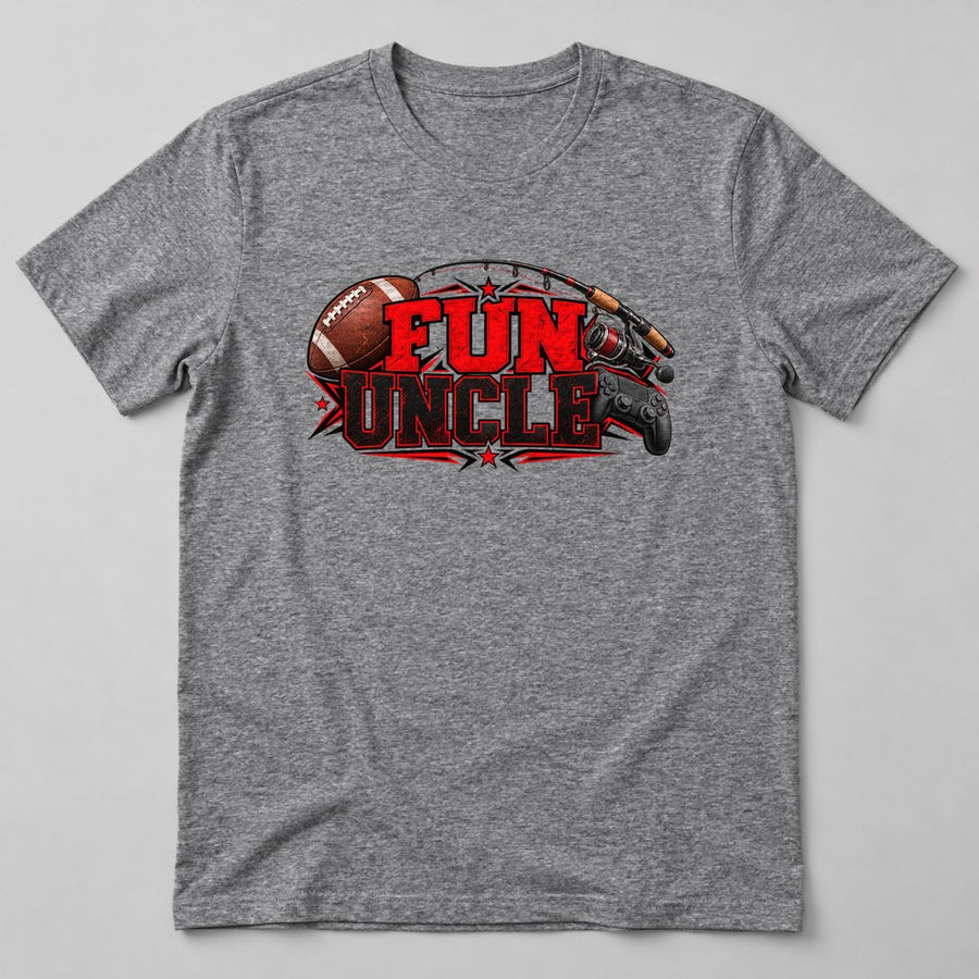 Fun Uncle T-Shirt in Heather Grey