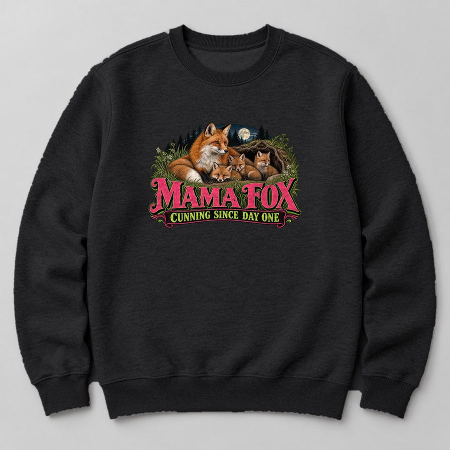 Mama Fox Cunning Since Day One Sweatshirt in Black