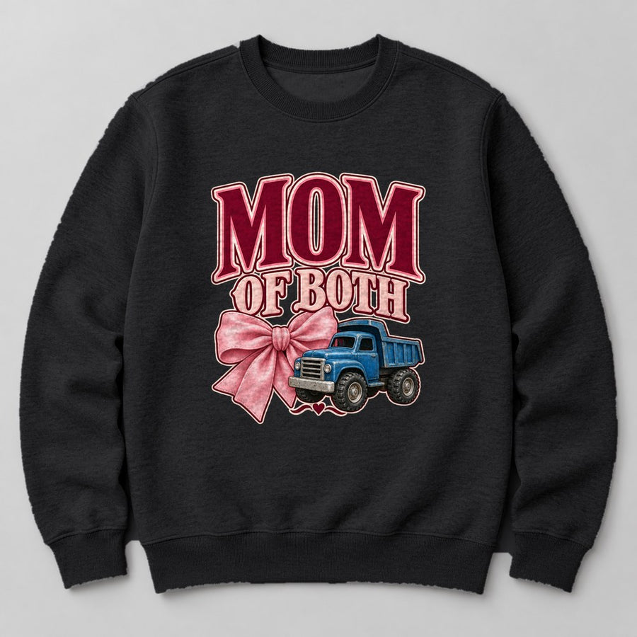 Mom of Both Sweatshirt in Black