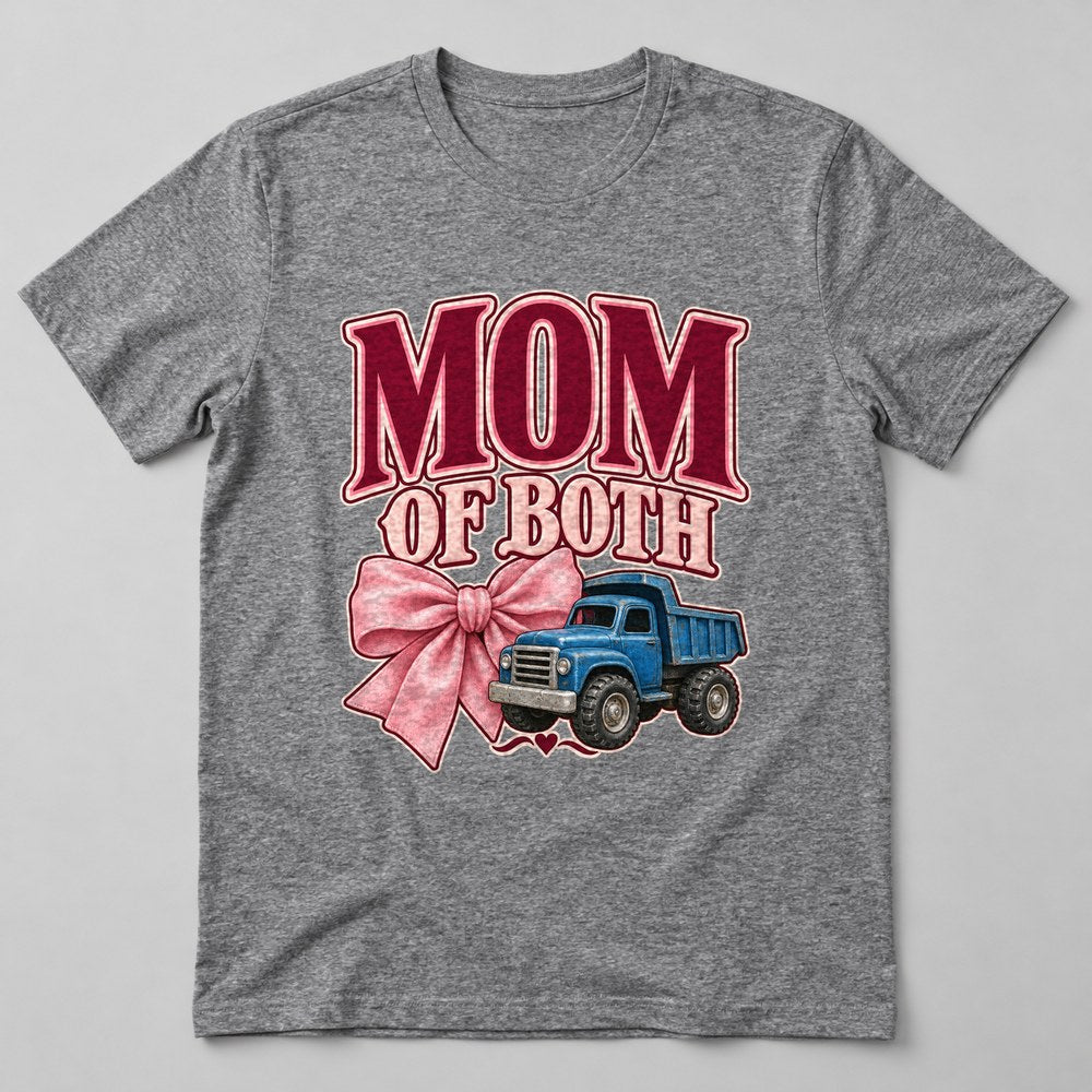 Mom of Both T-Shirt in Heather Grey