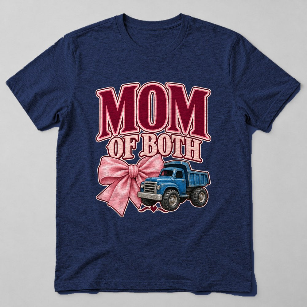 Mom of Both T-Shirt in Navy