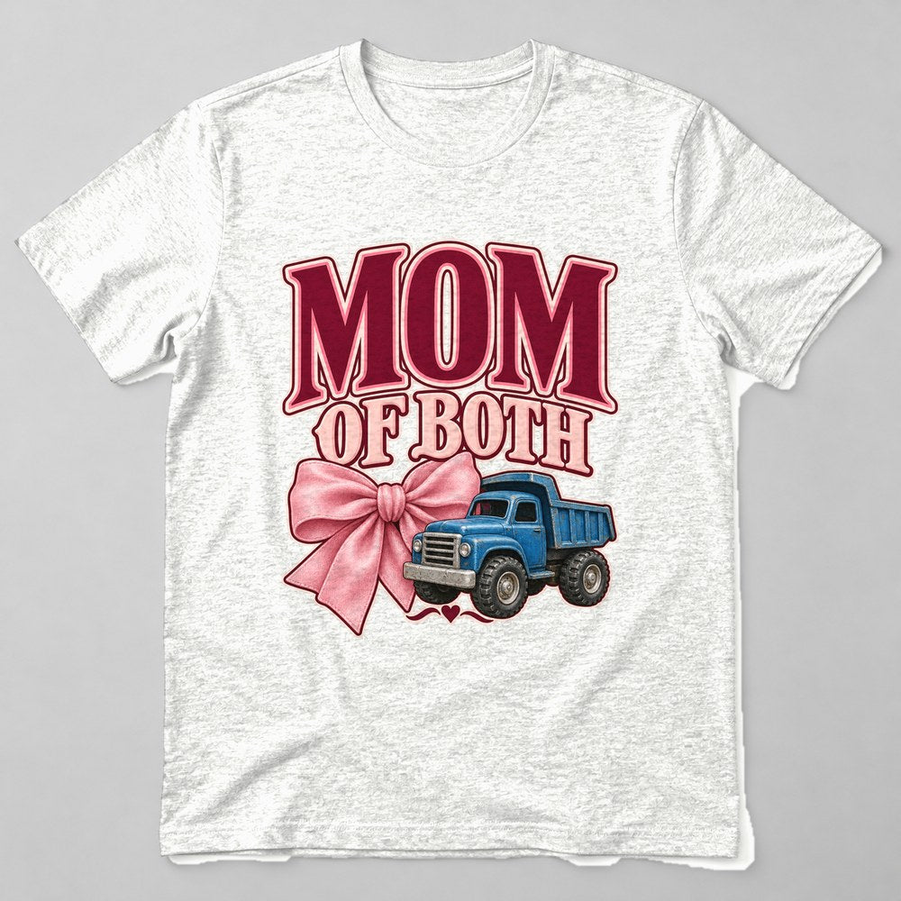 Mom of Both T-Shirt in White