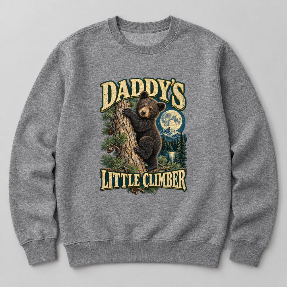Daddy's Little Climber Sweatshirt in Heather Grey
