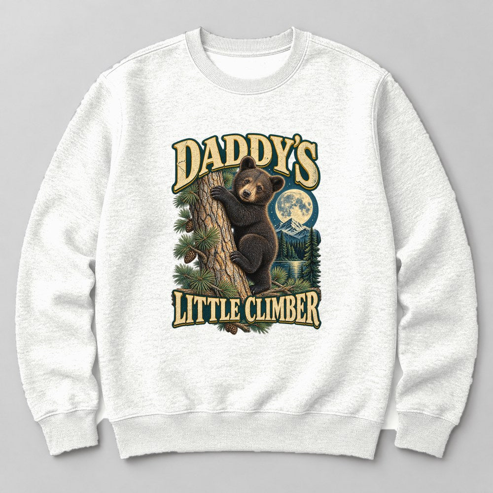 Daddy's Little Climber Sweatshirt in White