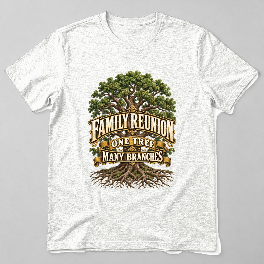 Family Reunion One Tree Many Branches T-Shirt in White