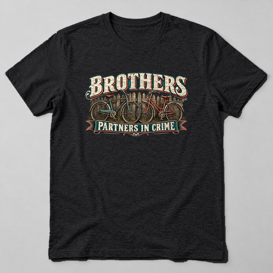 Brothers Partners in Crime T-Shirt in Black