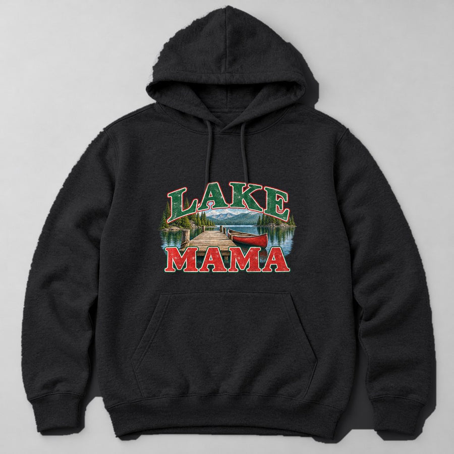 Lake Mama Hoodie in Black