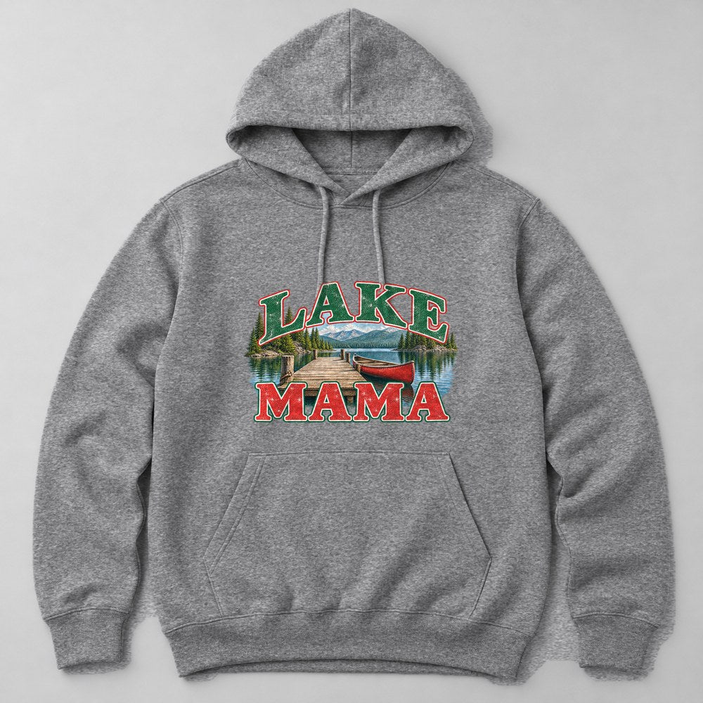 Lake Mama Hoodie in Heather Grey