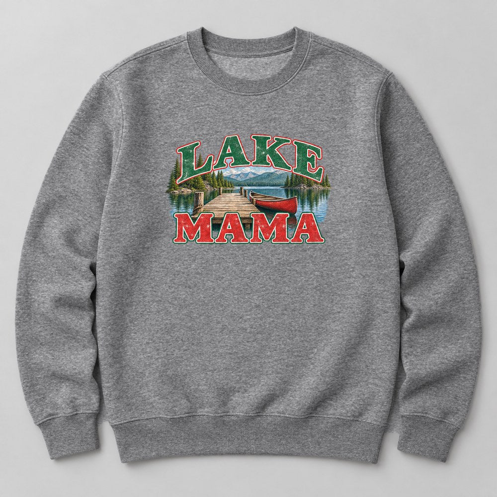 Lake Mama Sweatshirt in Heather Grey