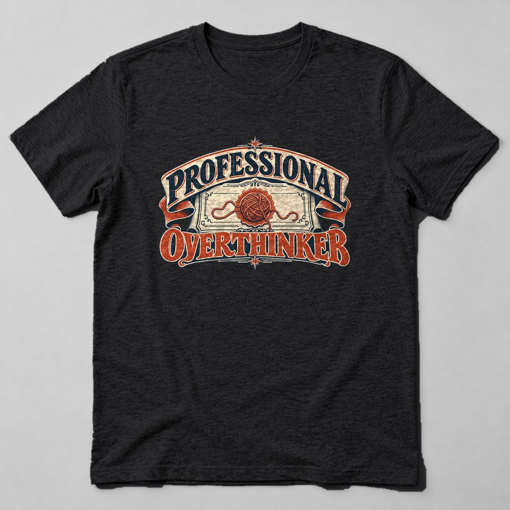 Professional Overthinker T-Shirt in Black