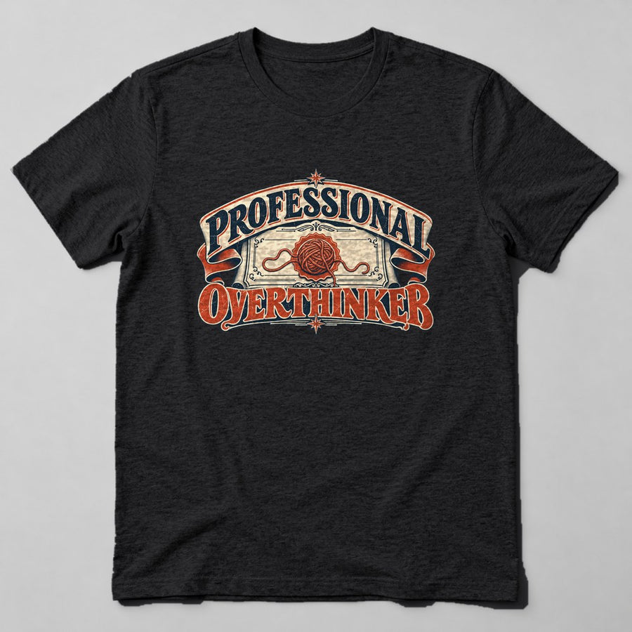 Professional Overthinker T-Shirt in Black