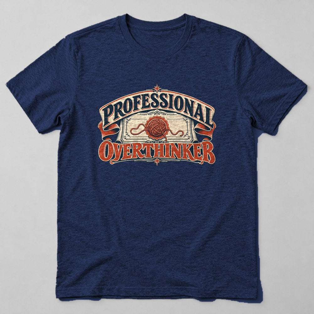 Professional Overthinker T-Shirt in Navy