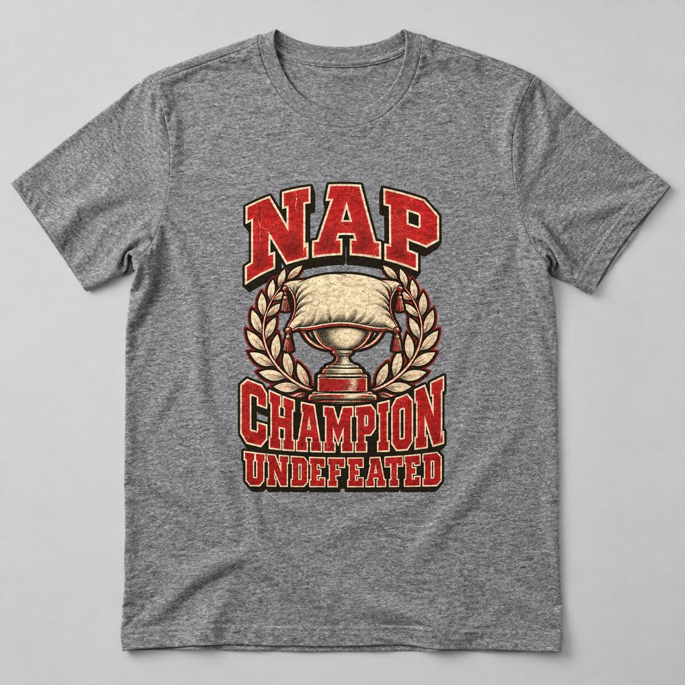 Nap Champion Undefeated T-Shirt in Heather Grey