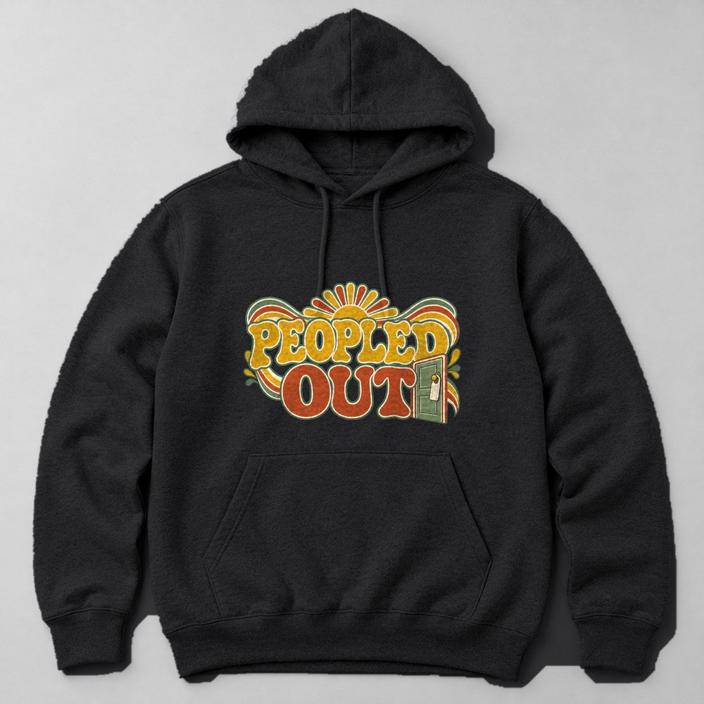 Peopled Out Hoodie in Black