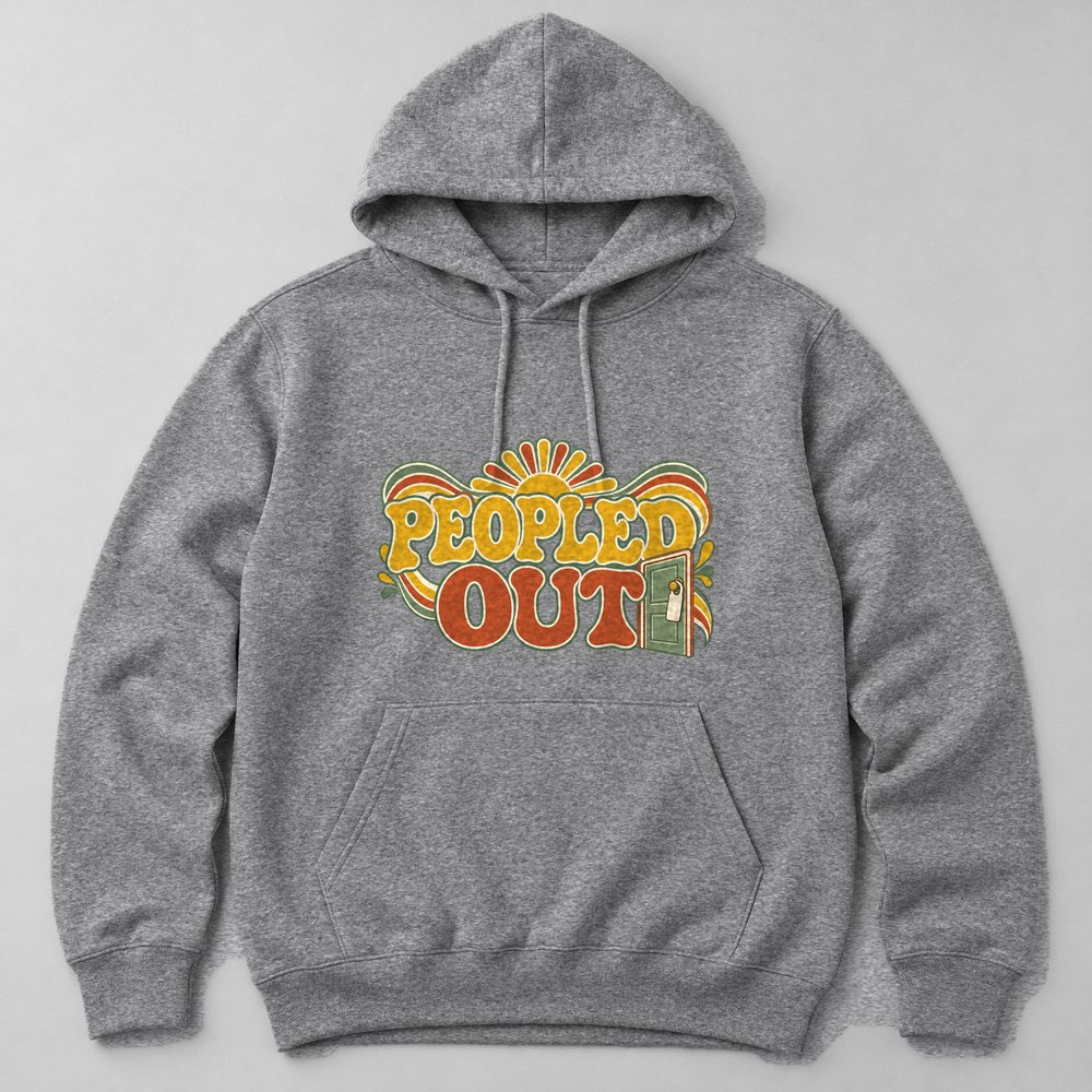 Peopled Out Hoodie in Heather Grey
