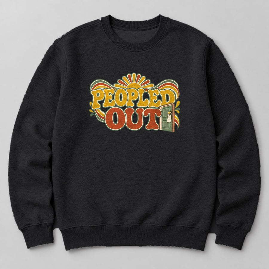 Peopled Out Sweatshirt in Black