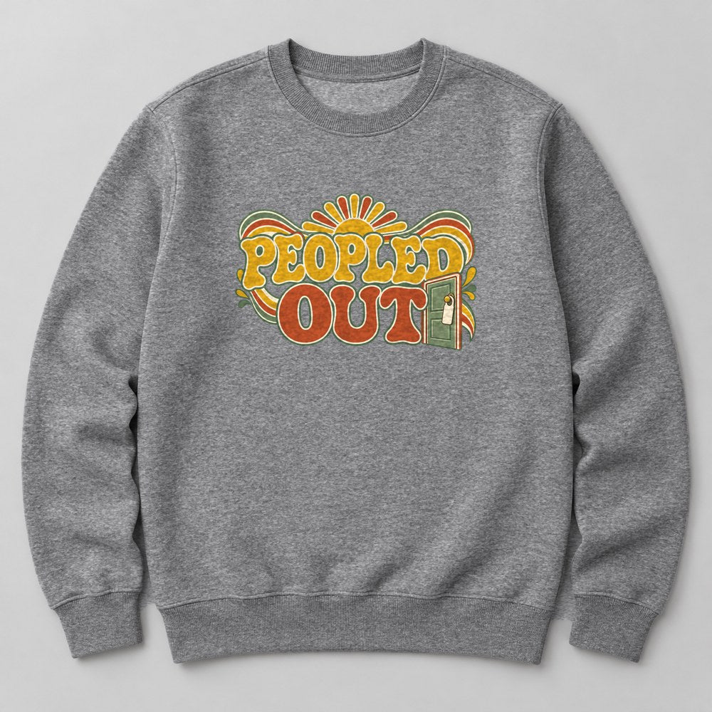 Peopled Out Sweatshirt in Heather Grey