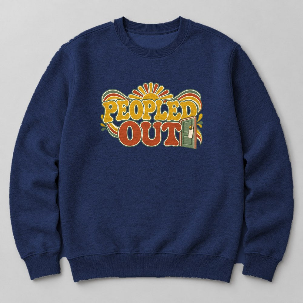 Peopled Out Sweatshirt in Navy