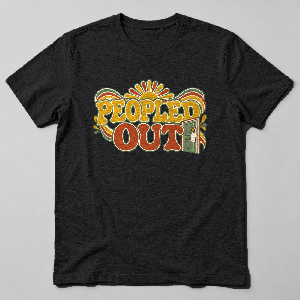 Peopled Out T-Shirt in Black