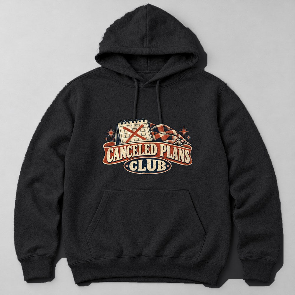 Canceled Plans Club Hoodie in Black