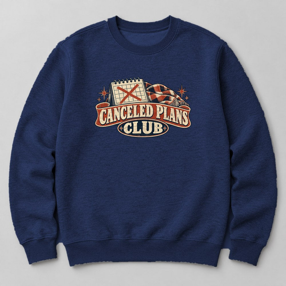 Canceled Plans Club Sweatshirt in Navy
