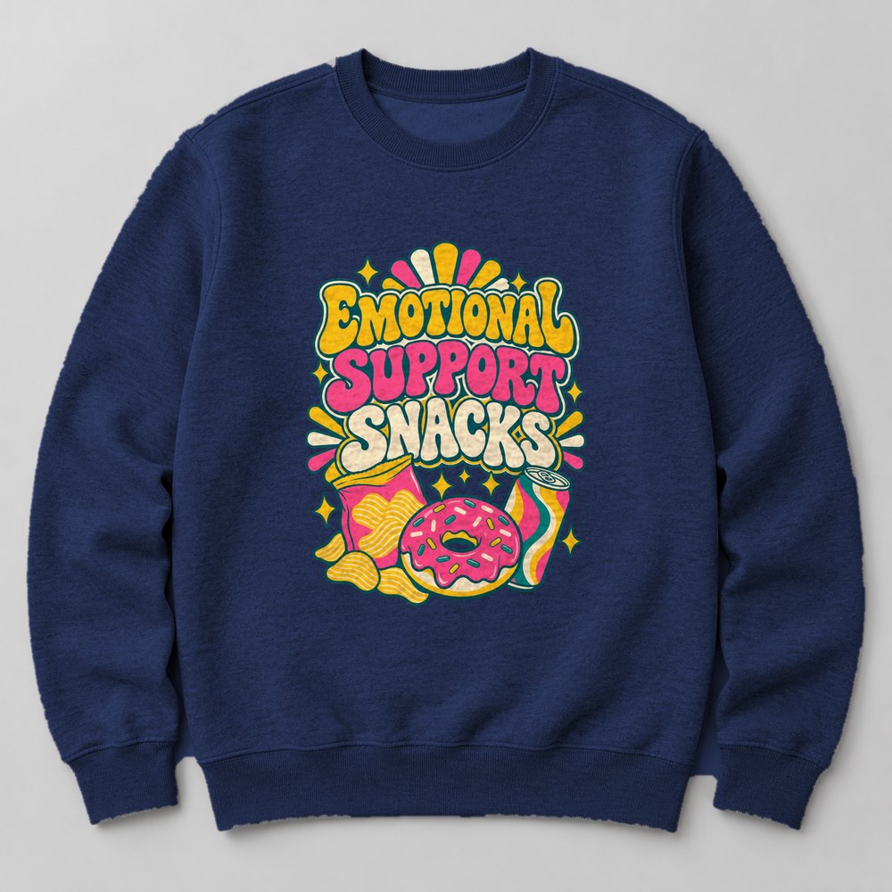 Emotional Support Snacks Sweatshirt in Navy