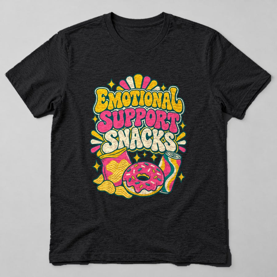 Emotional Support Snacks T-Shirt in Black