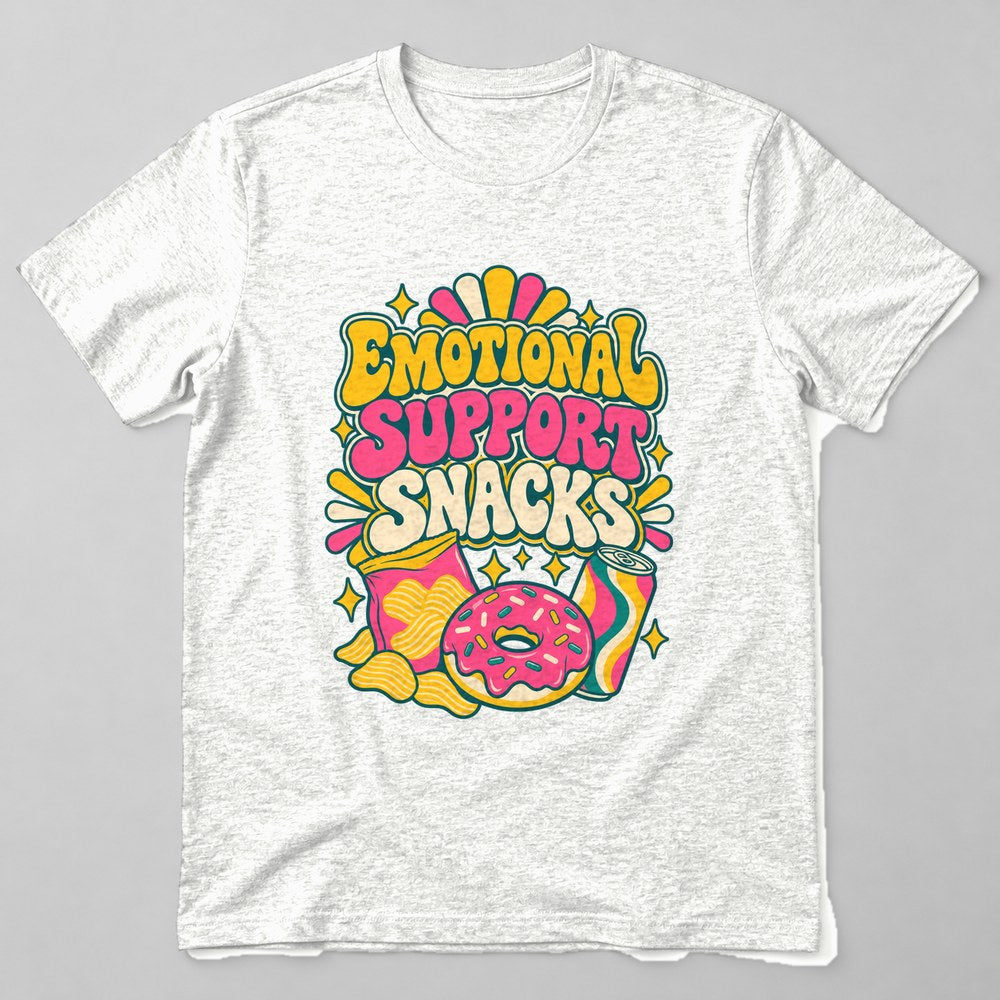 Emotional Support Snacks T-Shirt in White
