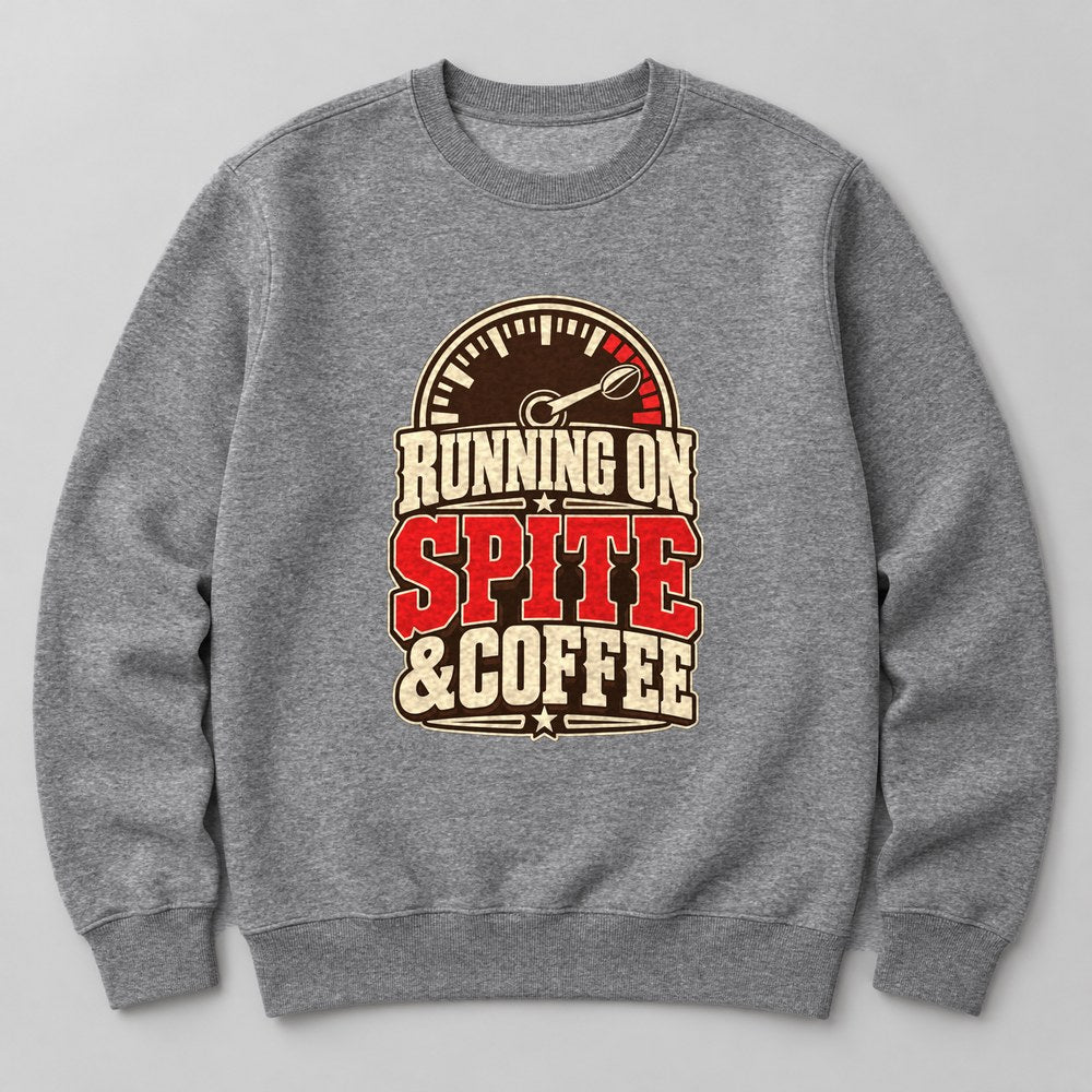 Running on Spite & Coffee Sweatshirt in Heather Grey