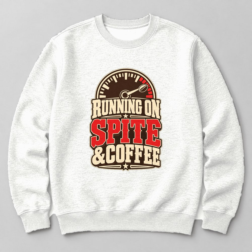 Running on Spite & Coffee Sweatshirt in White