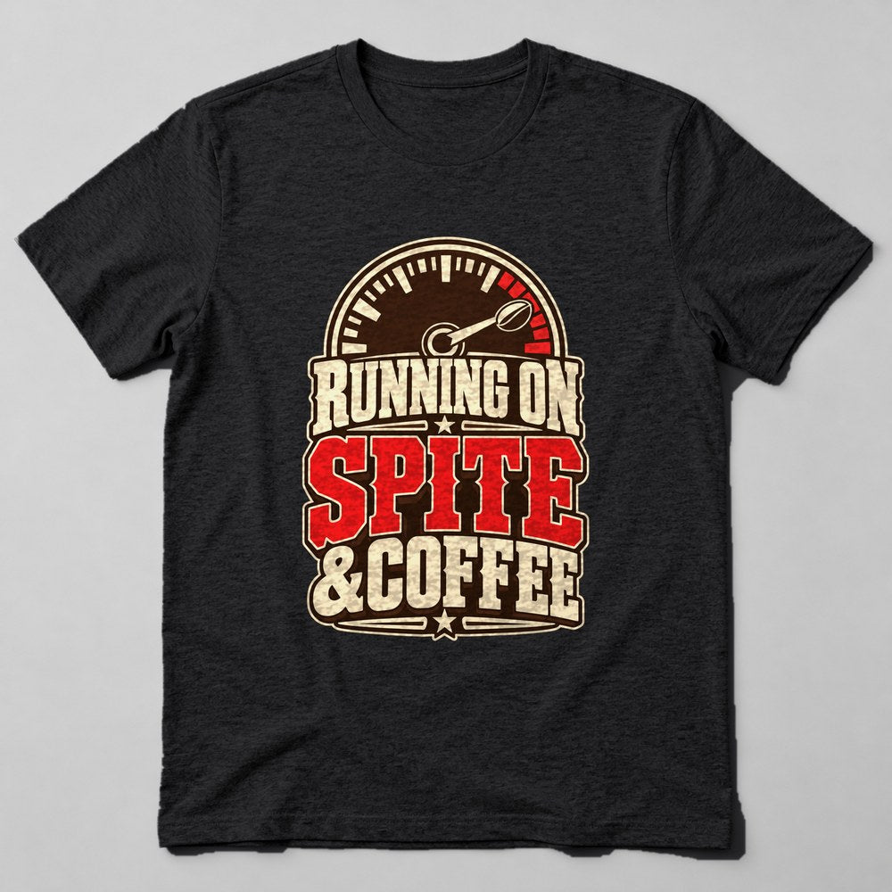 Running on Spite & Coffee T-Shirt in Black