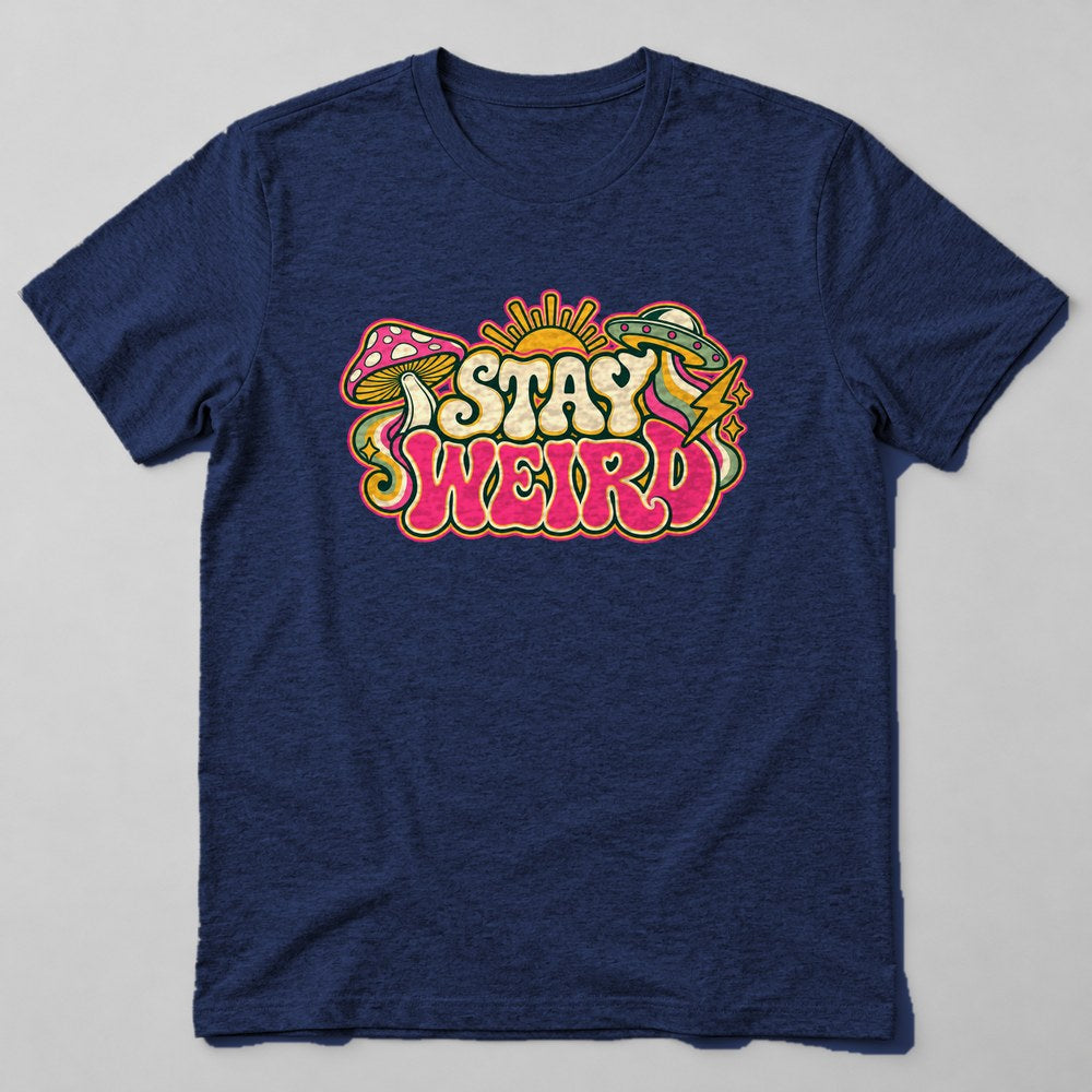 Stay Weird T-Shirt in Navy