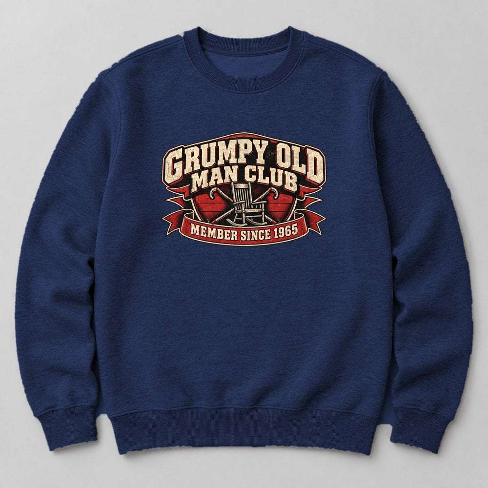 Grumpy Old Man Club Member Since 1965 Sweatshirt in Navy