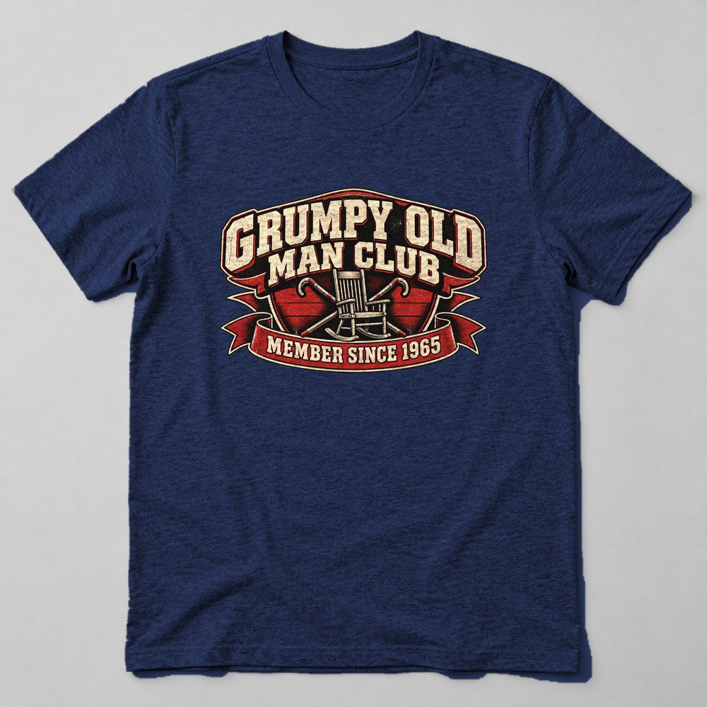 Grumpy Old Man Club Member Since 1965 T-Shirt in Navy