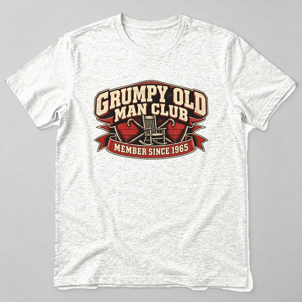 Grumpy Old Man Club Member Since 1965 T-Shirt in White