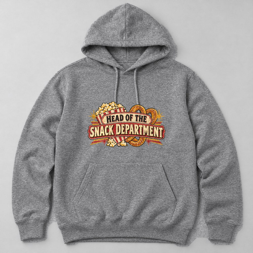 Head of the Snack Department Hoodie in Heather Grey