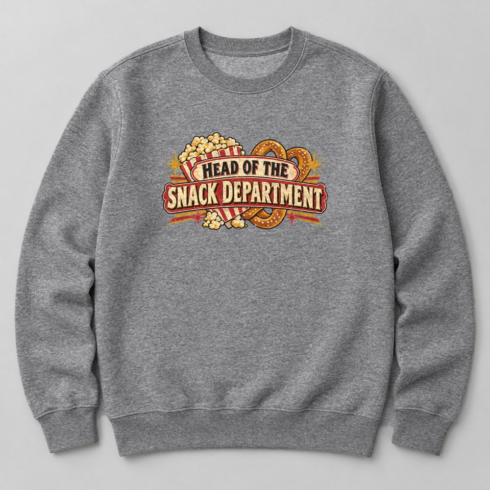 Head of the Snack Department Sweatshirt in Heather Grey