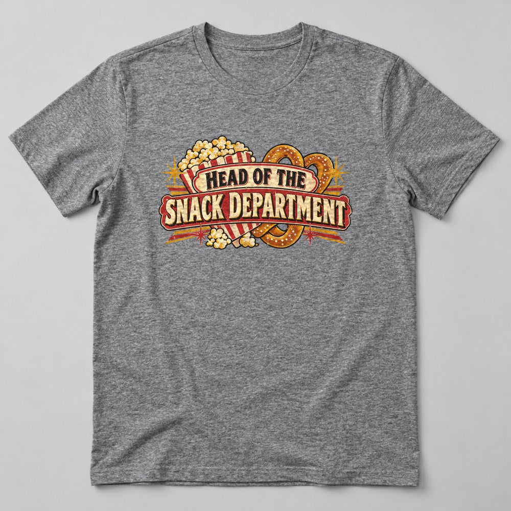 Head of the Snack Department T-Shirt in Heather Grey