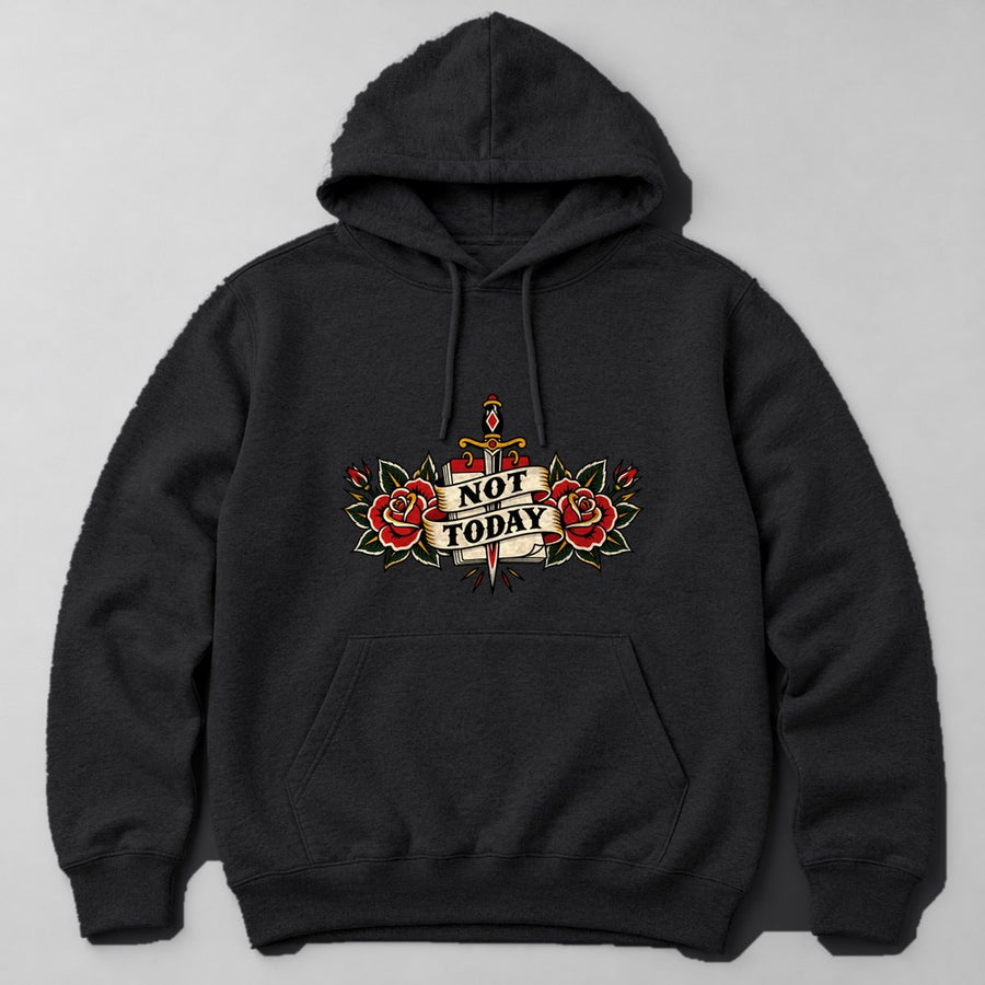 Not Today Hoodie in Black