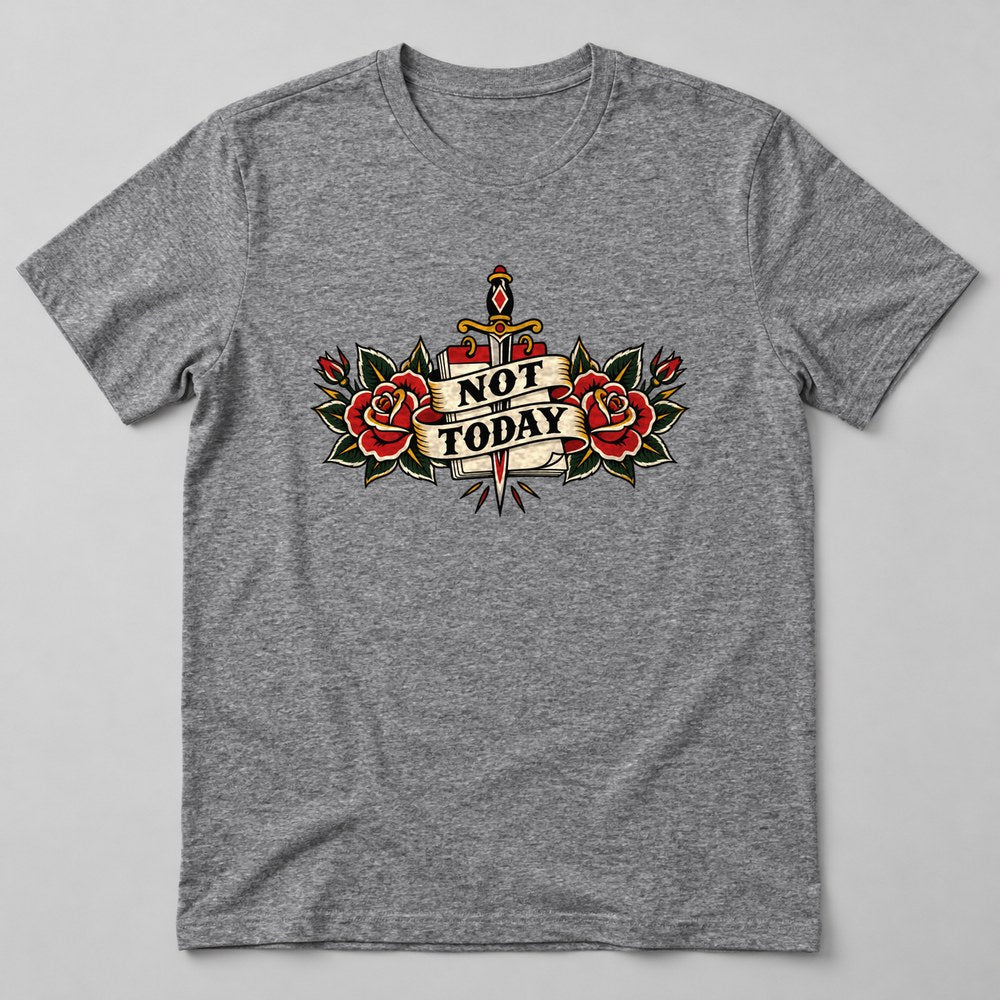 Not Today T-Shirt in Heather Grey