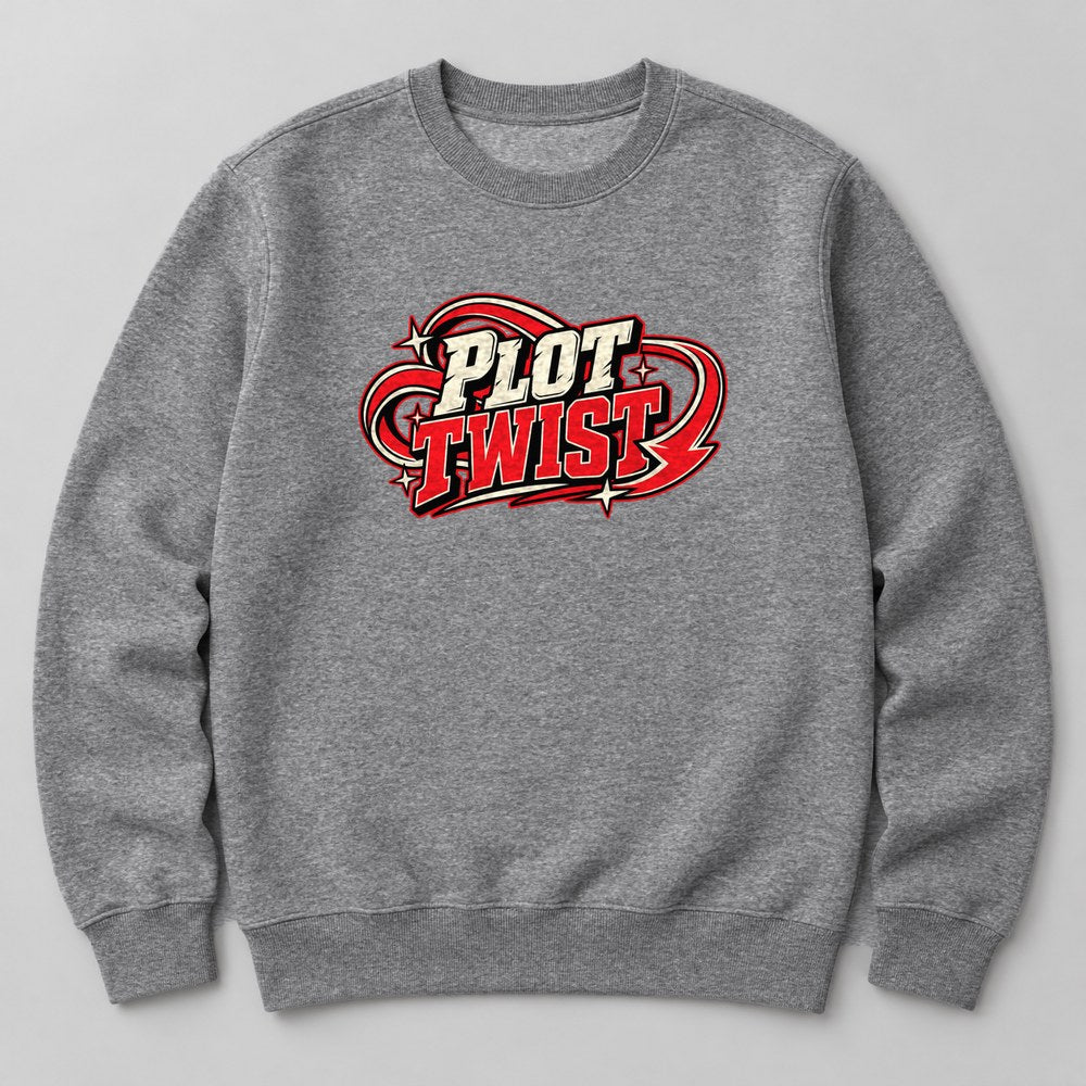 Plot Twist Sweatshirt in Heather Grey