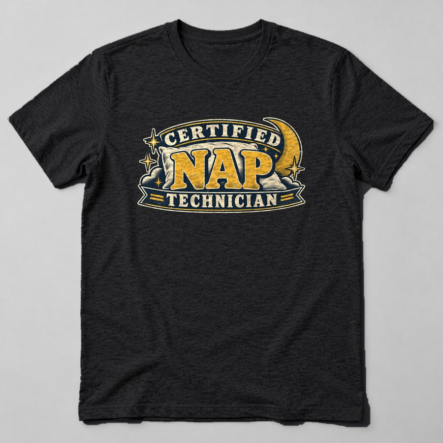 Certified Nap Technician T-Shirt in Black