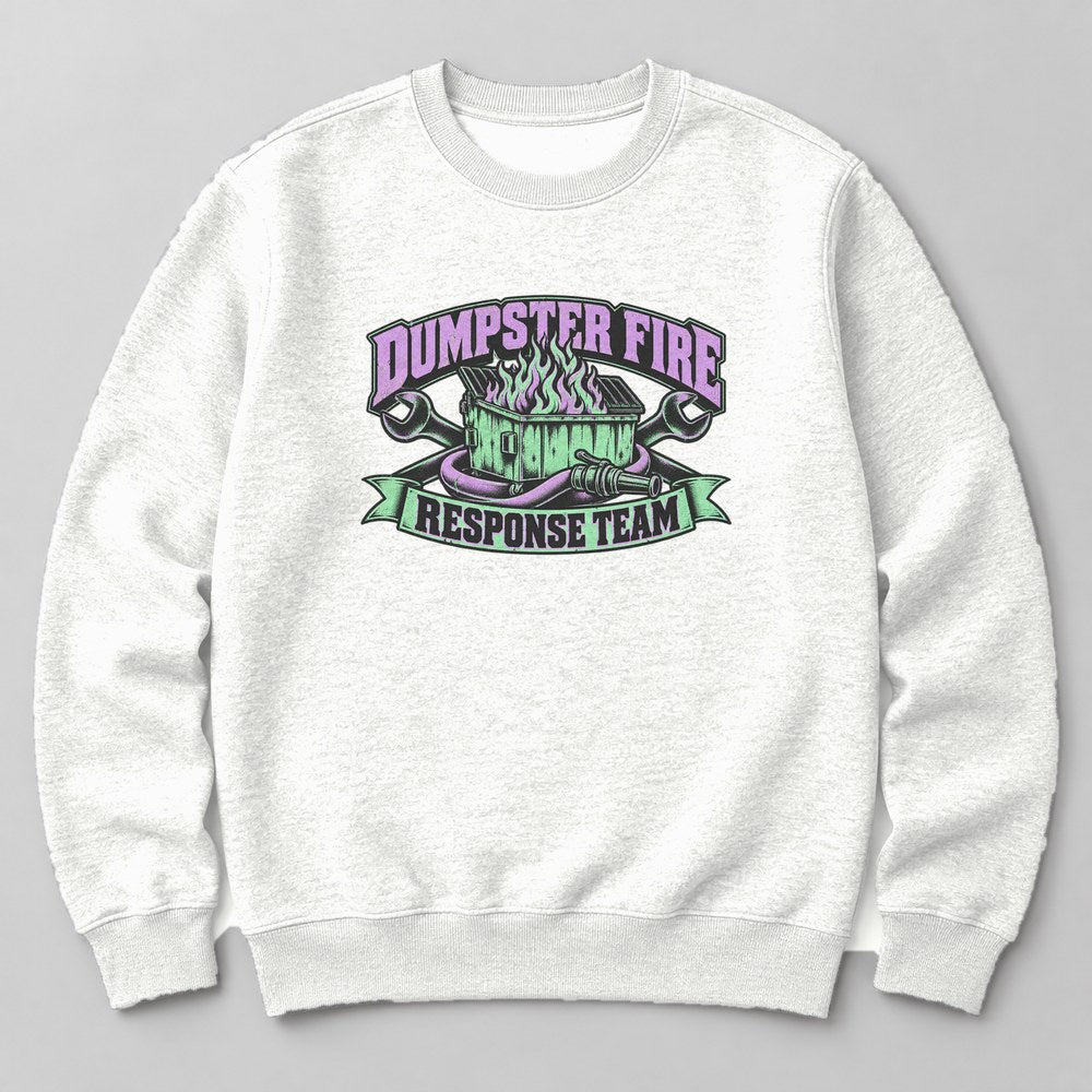 Dumpster Fire Response Team Sweatshirt in White